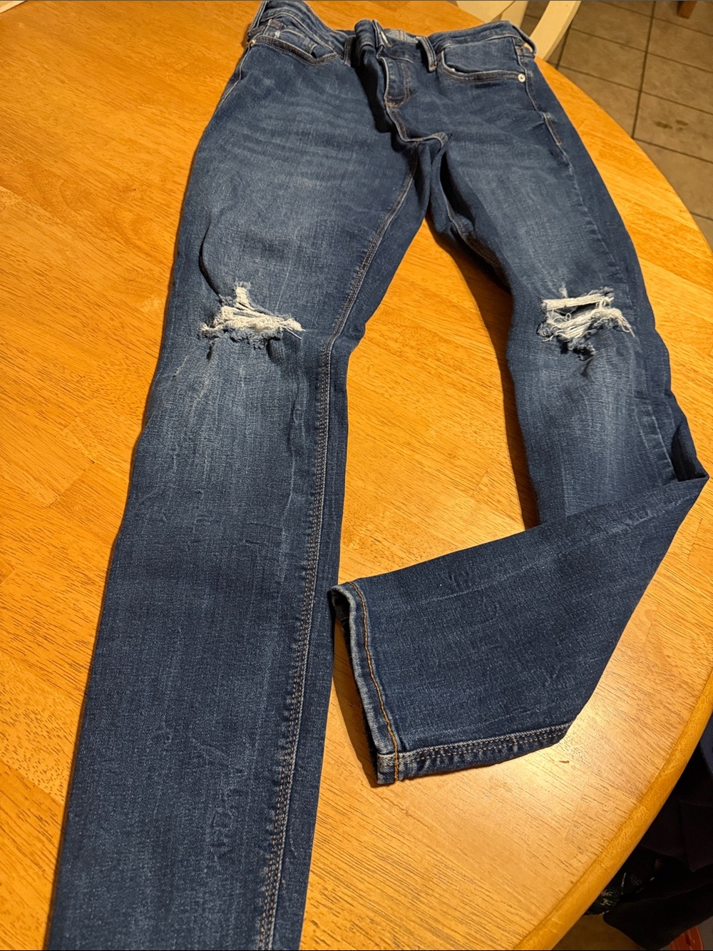 Old Navy Indigo High-Rise Ripped Skinny Jeans